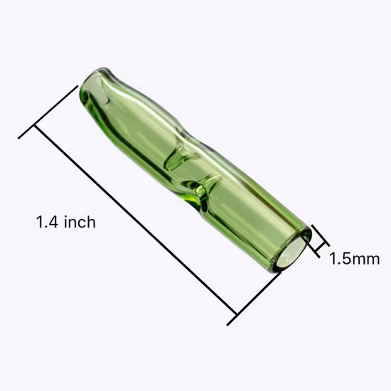 Flat Round Mouth Customized Glass Filter Tips Smoking Accessories